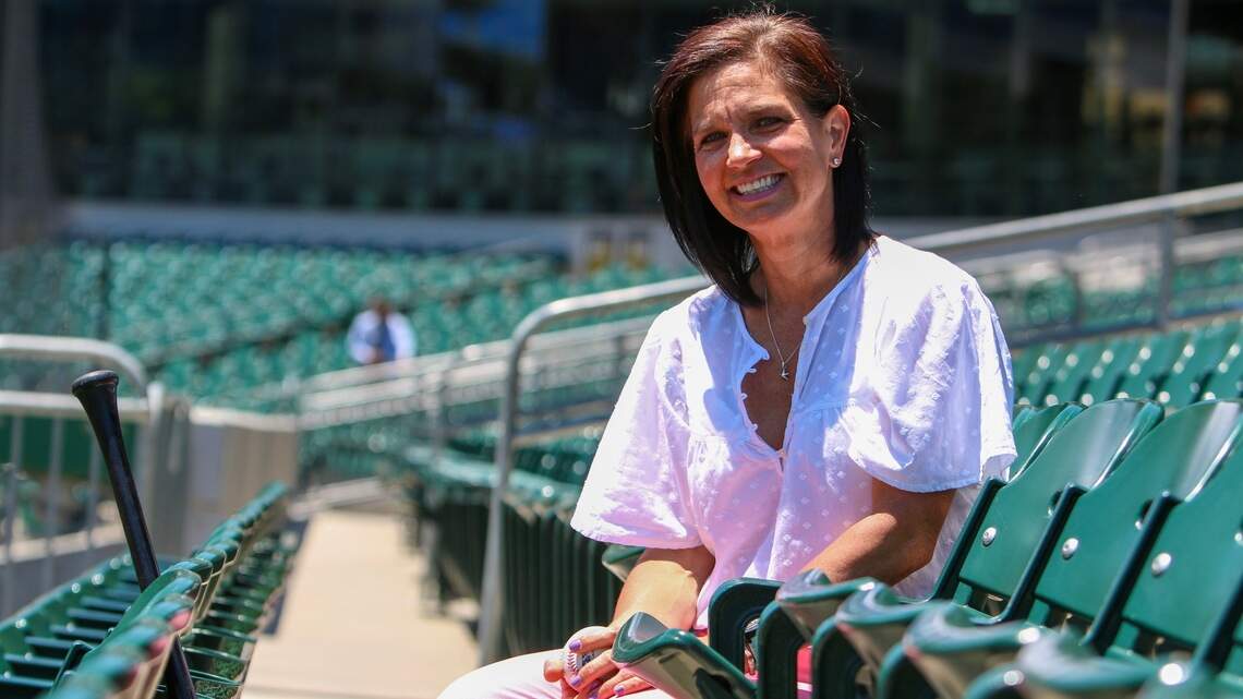 She took a foul ball in the face and wound up in the hospital. Her reaction? No big deal.