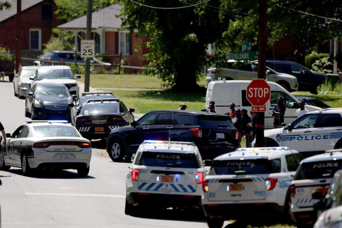Multiple law enforcement officers were shot in the 5000 block of Galway Drive in Charlotte, NC on Monday, April 29, 2024.