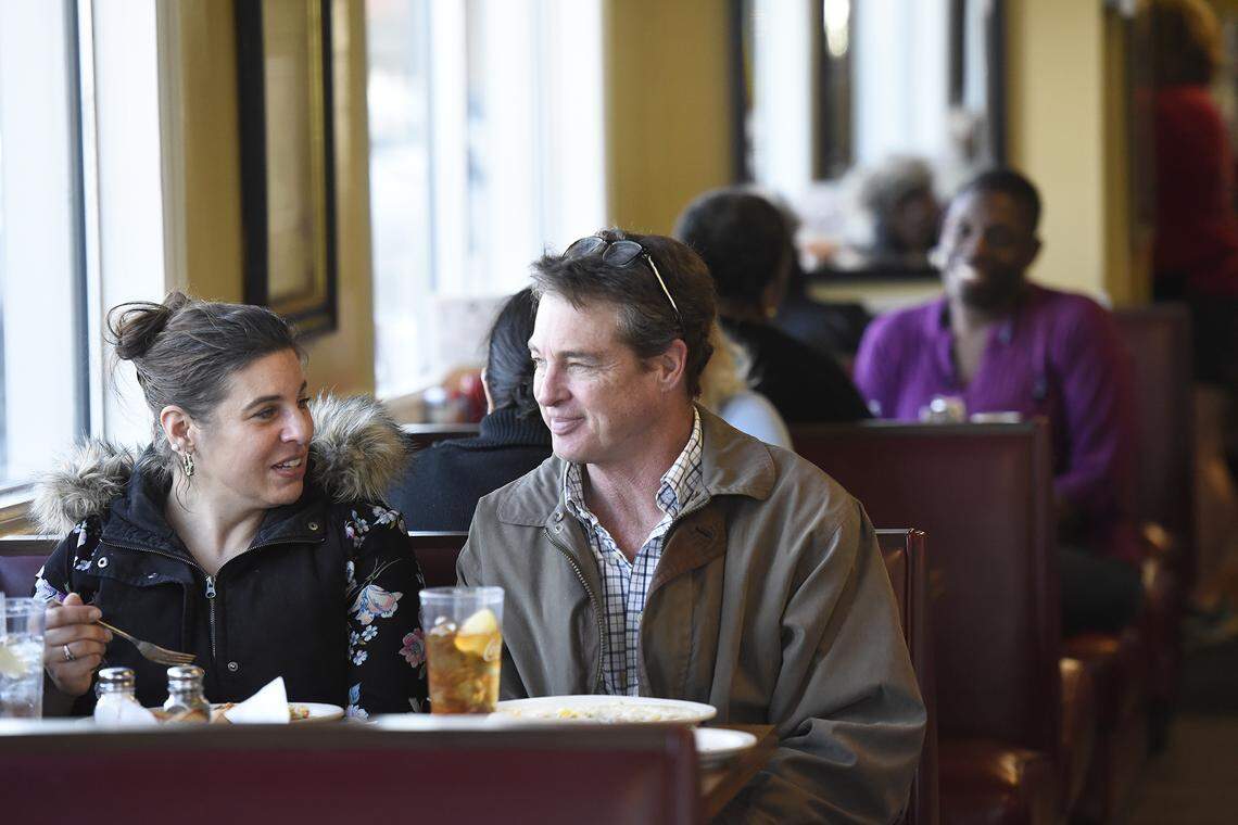 Jodie Villone and Steve Whitley enjoyed their breakfast at Circle G Restaurant. The Circle G, on Rozzelles Ferry Road, is a classic meat and three restaurant has served family style food to decades of Charlotteans. We visited the eatery on Friday, Feb. 1, 2019.