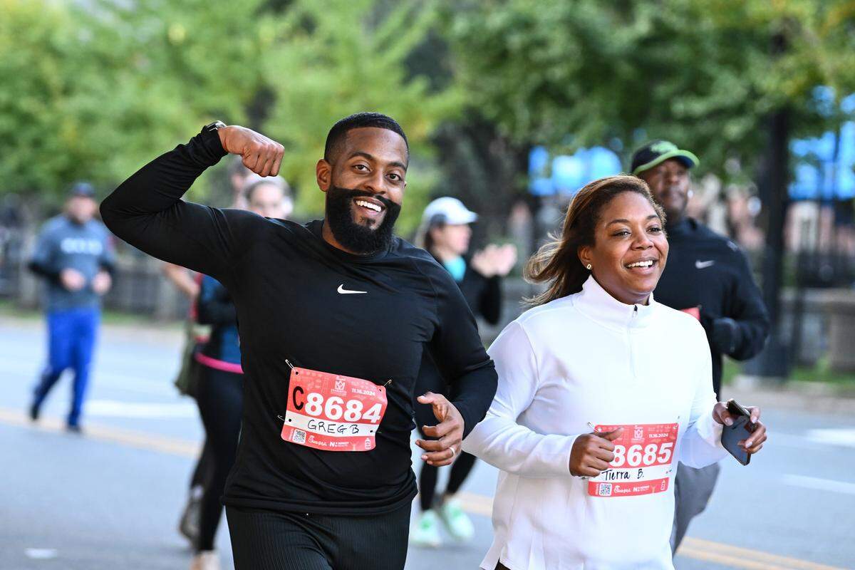 Participants take part in the 20th annual Novant Health Charlotte Marathon on Saturday, Nov. 16, 2024, in Charlotte