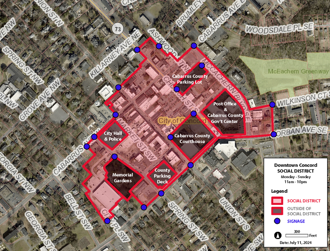 Map of Concord social district.