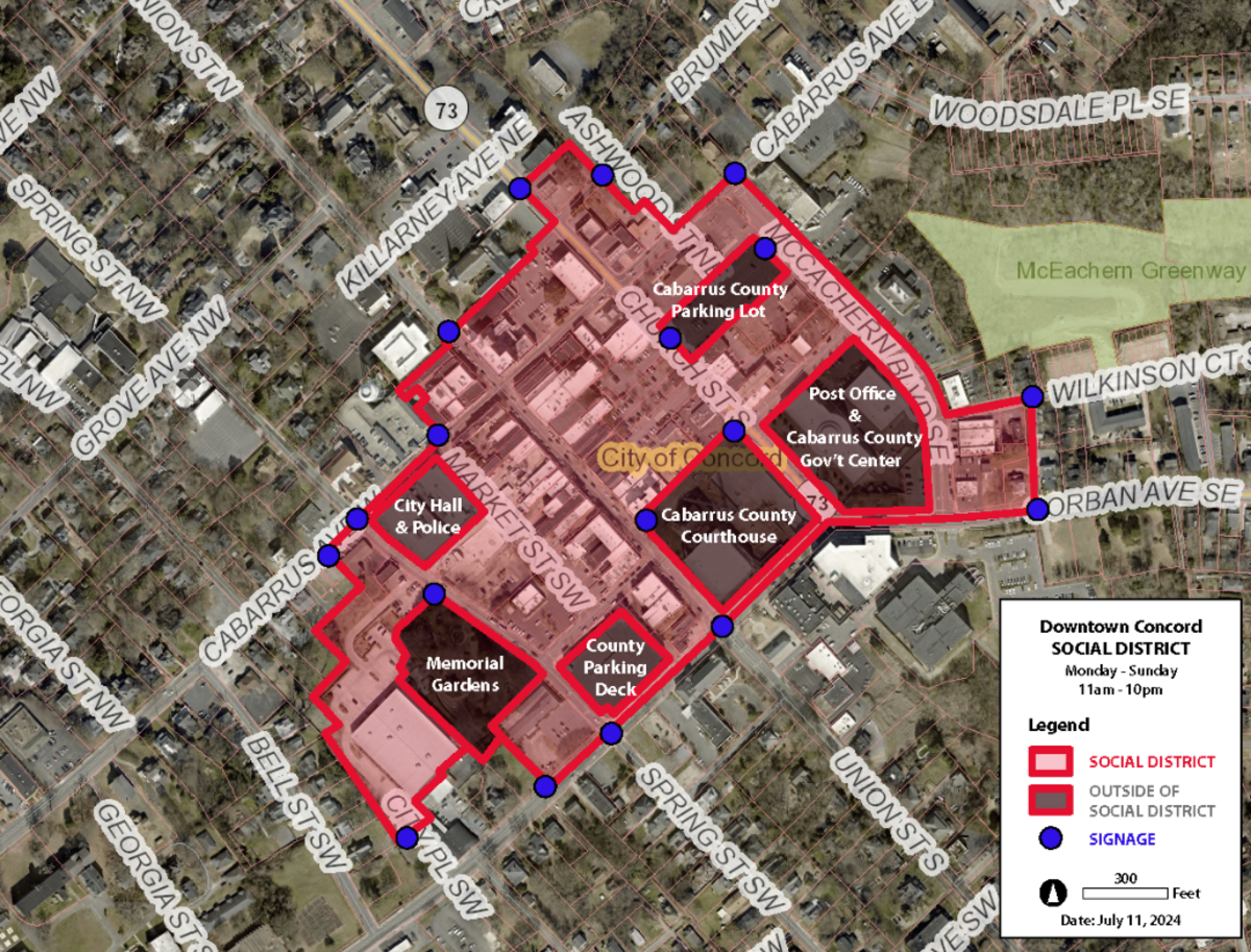 Map of Concord social district.