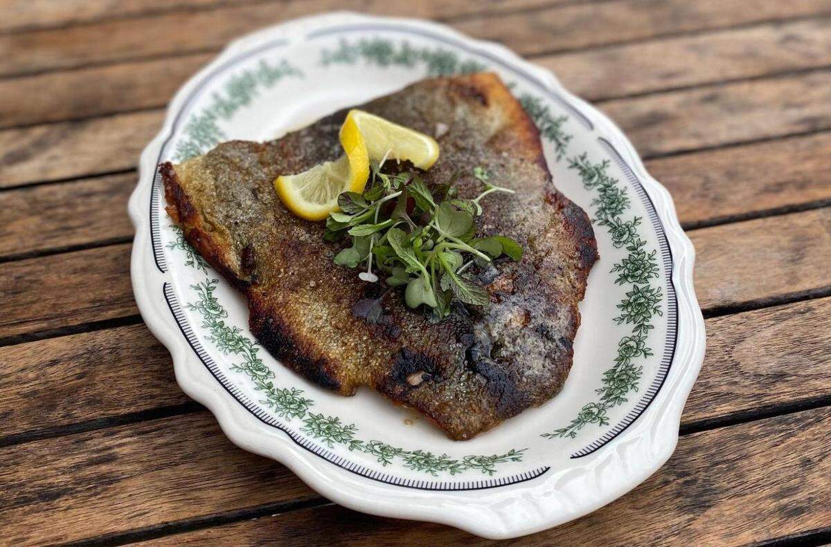Haberdish’s Cast Iron NC Trout surprisingly travels well for takeout.