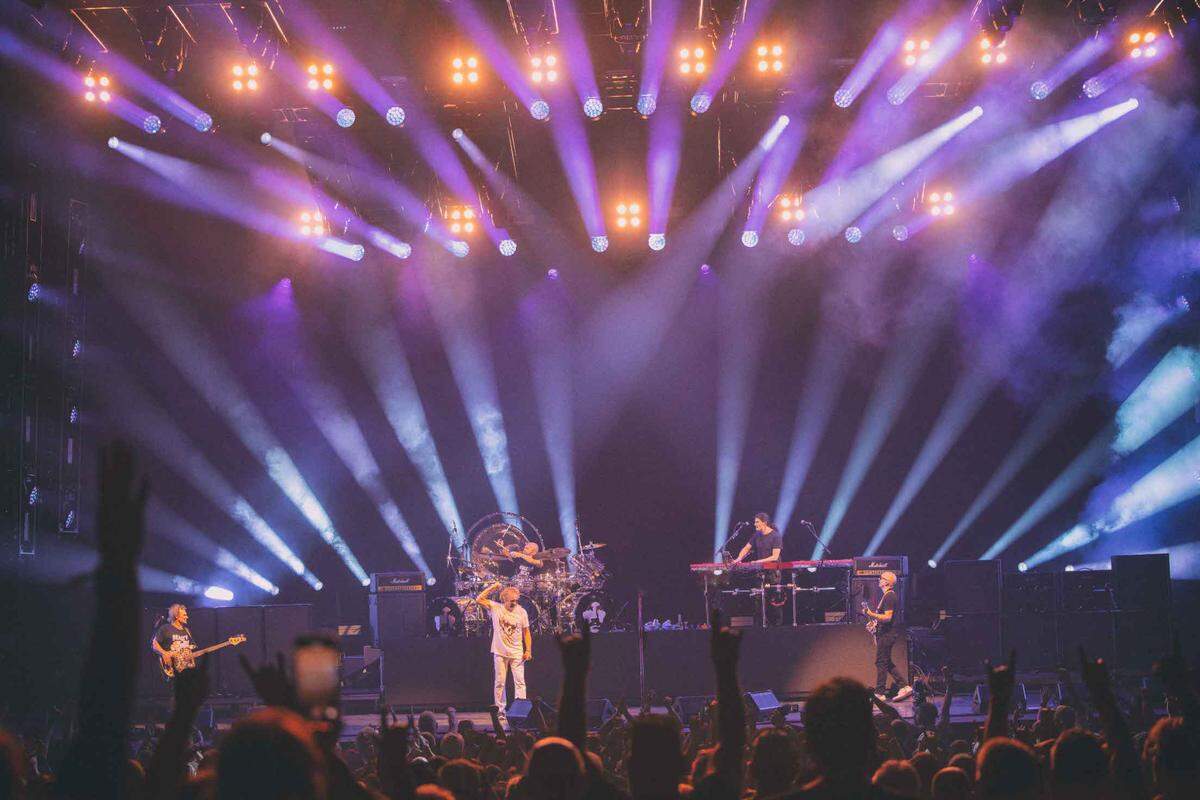 Sammy Hagar and his band perform at PNC Music Pavilion in Charlotte on Friday night.