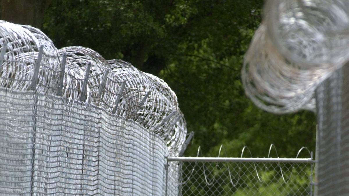 One of the barbed wire fences that surround the North Carolina Correctional Institution for Women, in Raleigh.