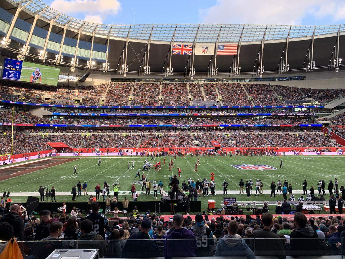 There was a sellout crowd of over 60,000 people for the Carolina Panthers’ recent game in London against the Tampa Bay Buccaneers at Tottenham Hotspur Stadium.