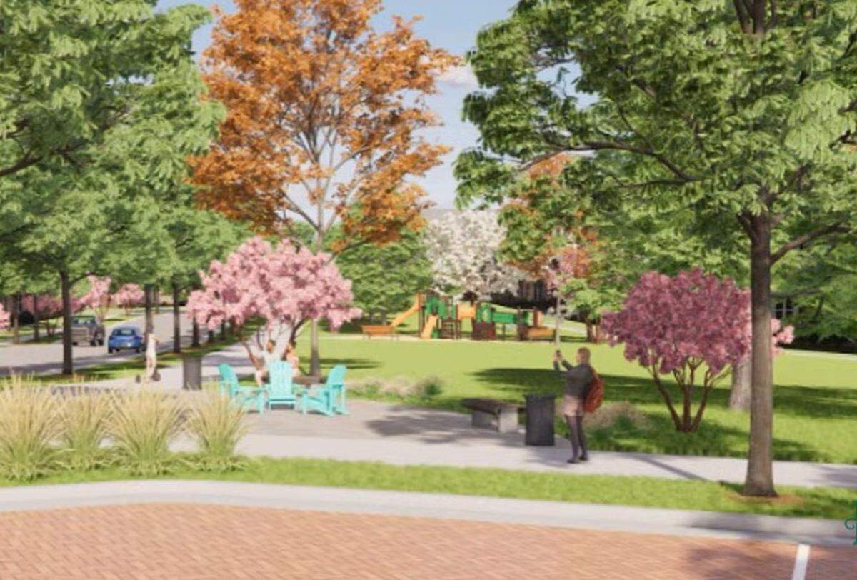 A playground is pictured in the proposed Knox Crossing development.