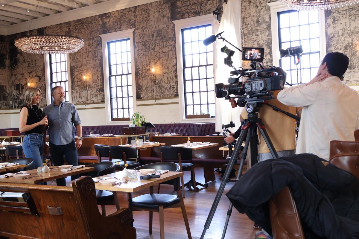 Restaurant owners&nbsp;Jeff Tonidandel and his wife Jamie Brown are filmed for a TV series based on their businesses in Charlotte. 