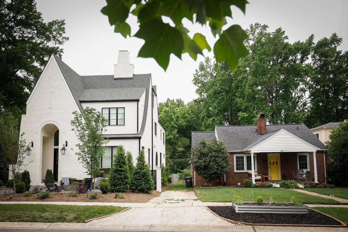 Many of the original homes in Chantilly that date back to the 1940s are being torn down in place of large houses, often double the size. The average house size across Mecklenburg County has increased about 8% over the past decade.