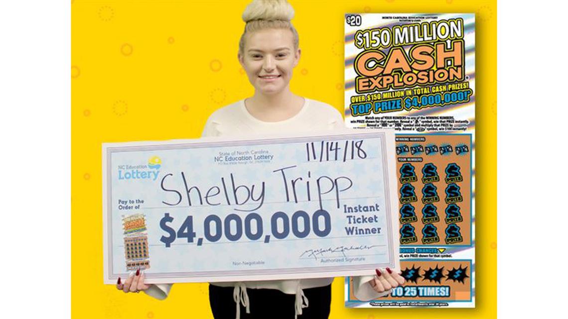 Shelby Tripp of Stokes, NC, bought her $4 million scratch-off ticket at a Speedway in Greenville, NC.