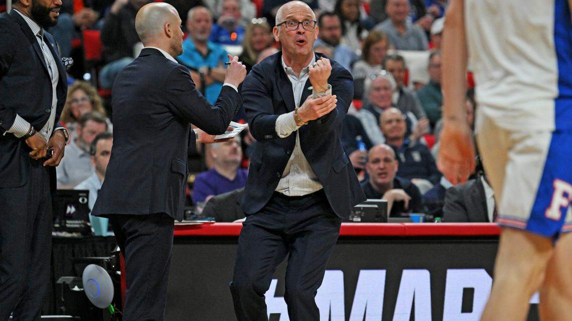 Dan Hurley cursed. UConn made it worse. A Charlotte TV station got caught in the middle