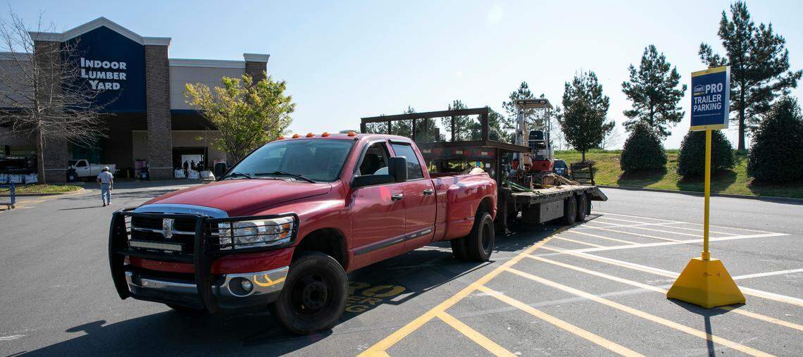 Lowe’s home improvement stores nationwide are rolling out products and perks, including extended trailer parking spots, the Mooresville-based company said.