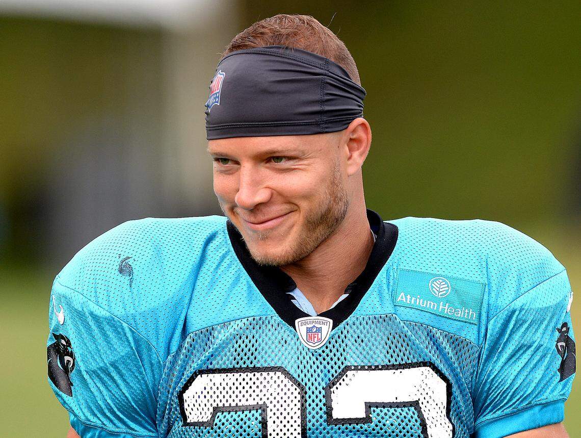 Carolina Panthers running back Christian McCaffrey has seen his touches from scrimmage increase each year with the team -- from 197 in 2017 to 326 in 2018 to an NFL-high 403 in 2019.