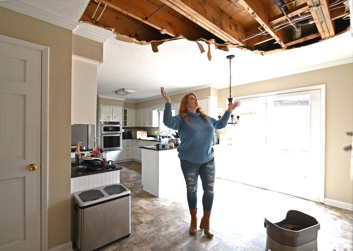 This 2023 photo is of Tiffany Fitzgerald, a single mom with two kids, in her Charlotte home that she rented from Invitation Homes. The corporate landlord is facing a lawsuit that claims they charged renters millions in undisclosed fees and didn’t properly inspect homes before move-in dates.