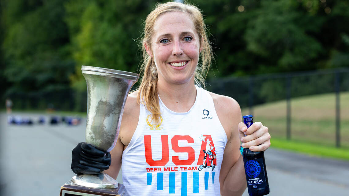 This Charlotte native can drink 4 beers and run a mile faster than any woman on Earth