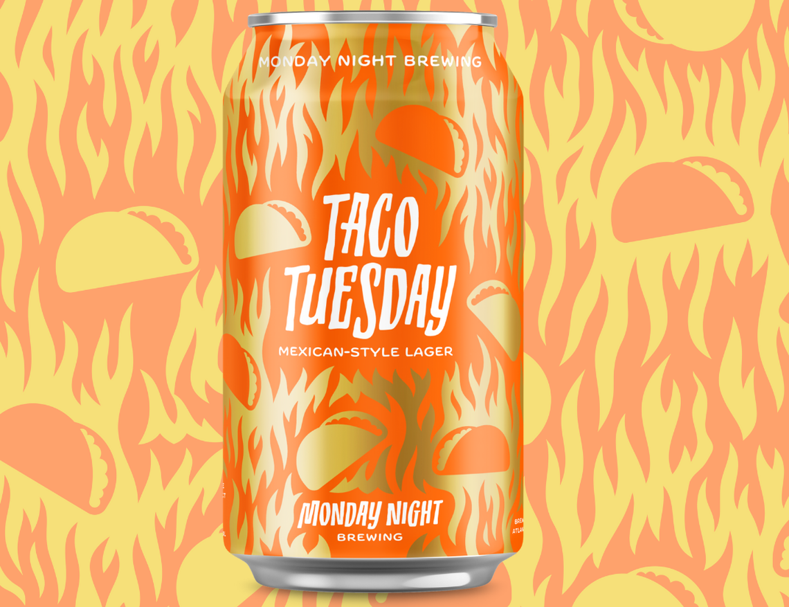 Monday Night Brewing of Atlanta serves several award-winning beers including Taco Tuesday, a Mexican-style lager.