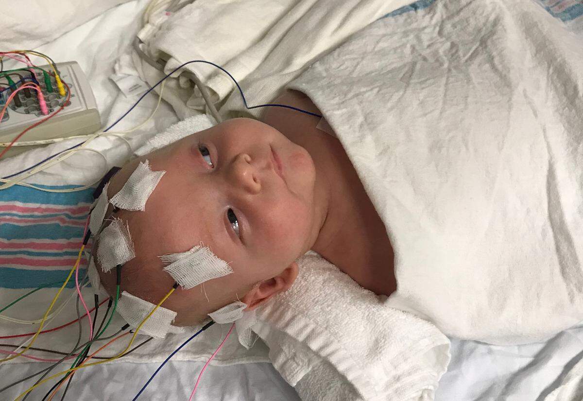 Jackson Moore underwent his first EEG on Aug. 9, 2019.