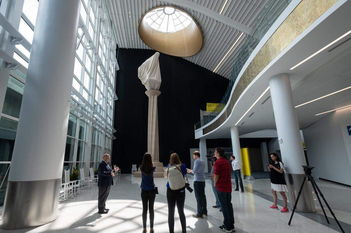 Airport security checkpoints at CLT will be consolidated in the ongoing renovations project. Photo of Chief Operating Officer for Charlotte’s aviation department Jack Christine hosting a media tour at Charlotte Douglas International Airport on Thursday, July 21, 2022.