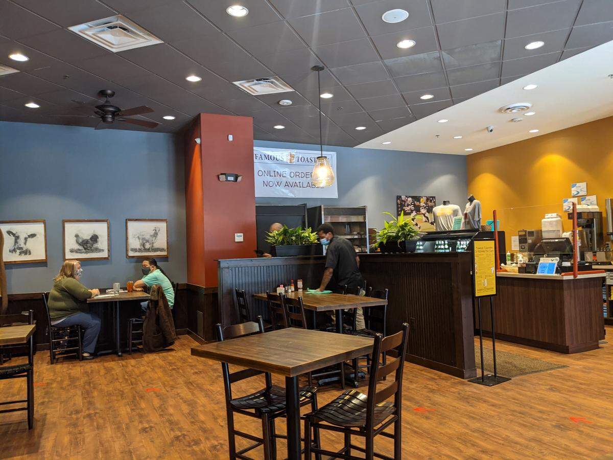 The Famous Toastery on South Tryon Street in uptown Charlotte.