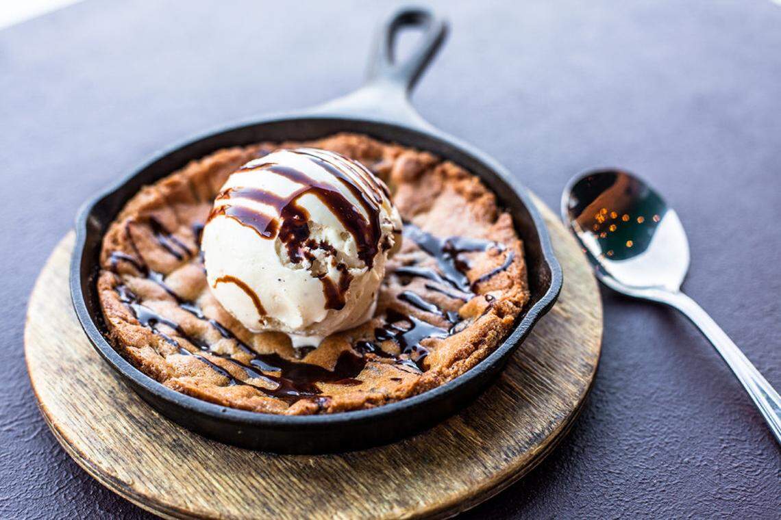 The Iron Skillet Cookie at Harper’s costs $6.
