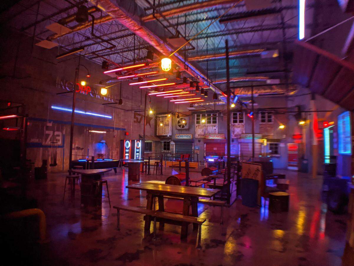 District 57, a “post-apocalyptic immersive entertainment complex,” in west Charlotte includes food, a self-serve bar, arcade games and The Grid made of up 30 competitive and challenging tests.