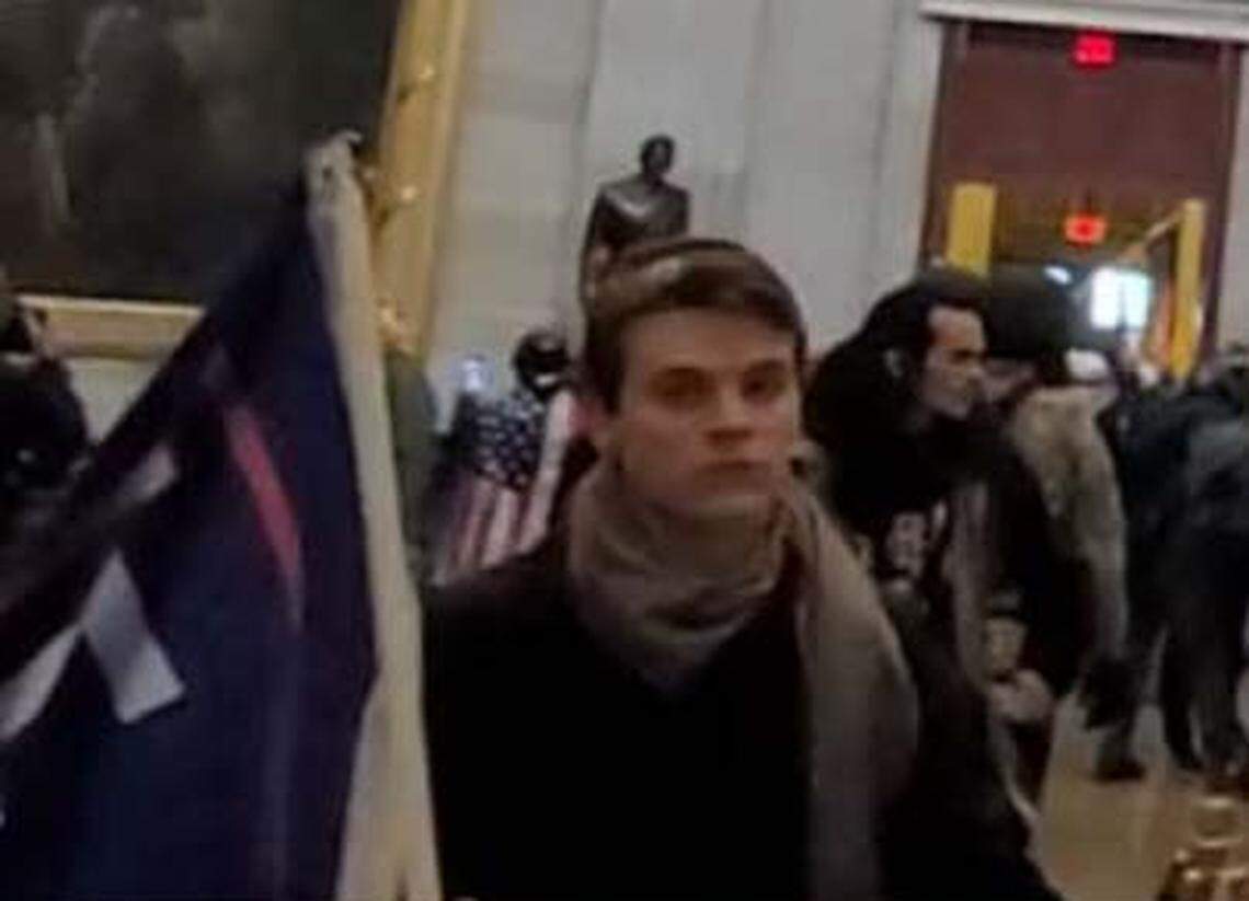 Matthew Mark Wood of Reidsville contacted the FBI to report that he was the individual in this photo taken inside the U.S. Capitol on Jan. 6. Wood is charged with a felony in connection with the riot and faces likely jail time if convicted.