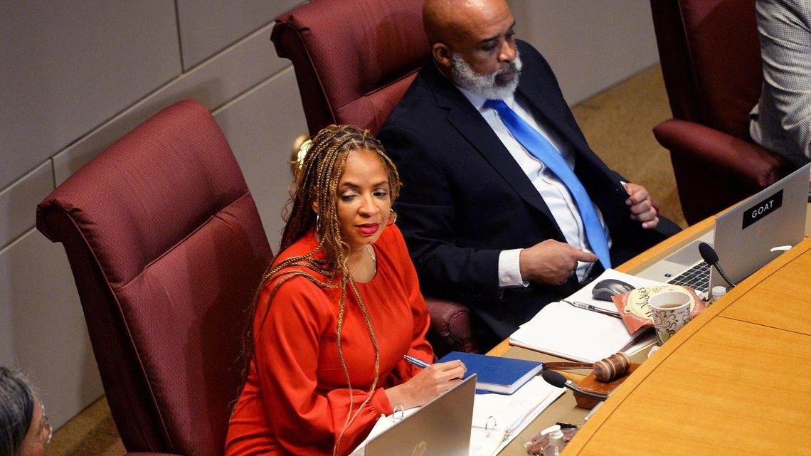 The Charlotte-Mecklenburg Schools Board of Education voted Tuesday to reject Superintendent Crystal Hill’s proposed budget and asked for a new draft in two weeks. Chair Stephanie Sneed (pictured here on left) told The Charlotte Observer the board wants to the next draft to focus on closing educational gaps, social-emotional learning and enough resources for educators in the classroom.