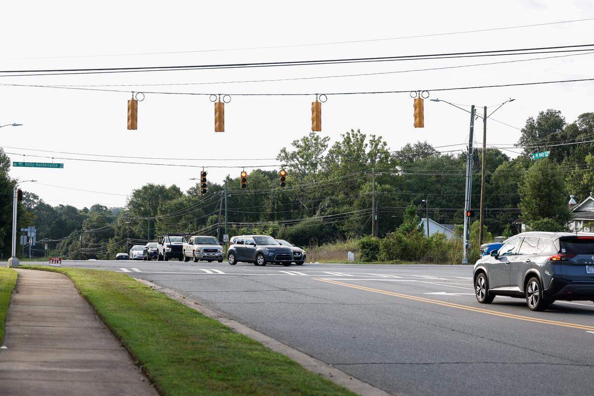 Drivers may take more than 20 minutes to make a turn at the intersection of Mt. Holly-Huntersville Road and Mt. Holly Road in Charlotte, residents say. 