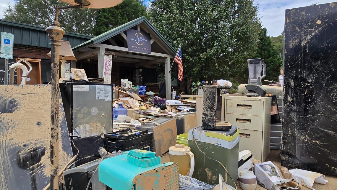 Flooding from the Catawba River damaged equipment from Rivers Edge after Hurricane Helene came through North Carolina.