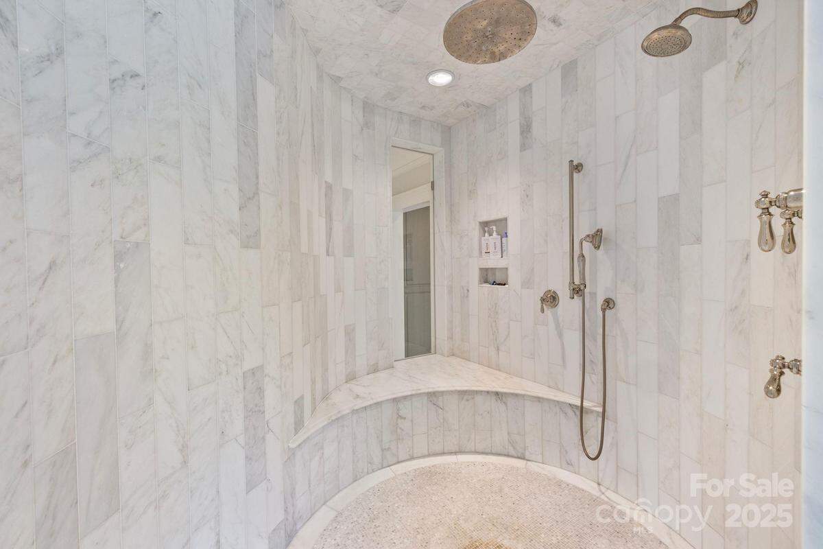 The mansion includes this spacious shower.