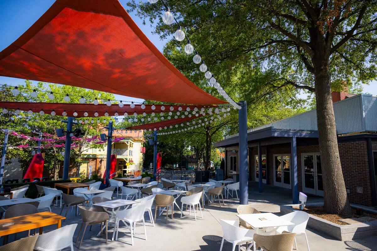 The Terminal A restaurant and bar in Aeronautica Landing at Carowinds.