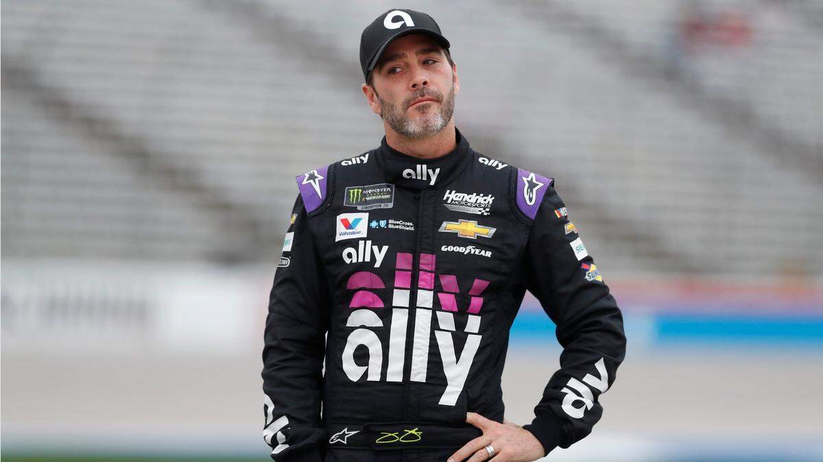 Although he hasn’t won in almost two years, Cup Series driver Jimmie Johnson (48) is still hopeful that he can win an eighth NASCAR championship.