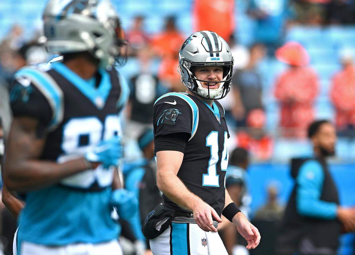Carolina Panthers quarterback Sam Darnold will have his first start of the season on Sunday, November 27, 2022 against the Denver Broncos at Bank of America Stadium in Charlotte, NC.