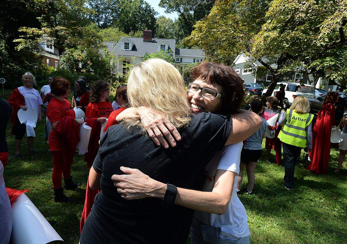 Deborah Triplett, photographed in 2017 during Yard Art Day, the annual Labor Day festival she founded in 2012.