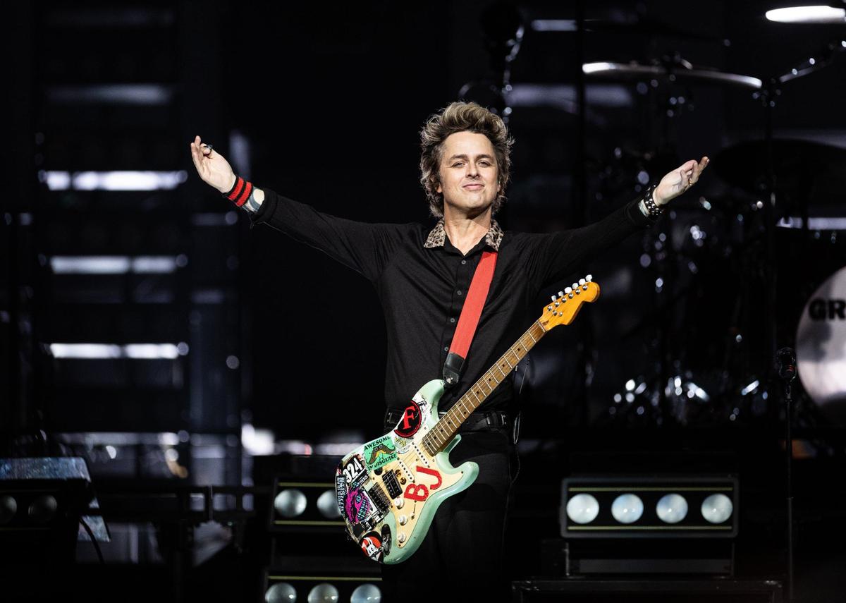Green Day performs at the PNC Music Pavilion in Charlotte, N.C., on Monday, August 26, 2024.