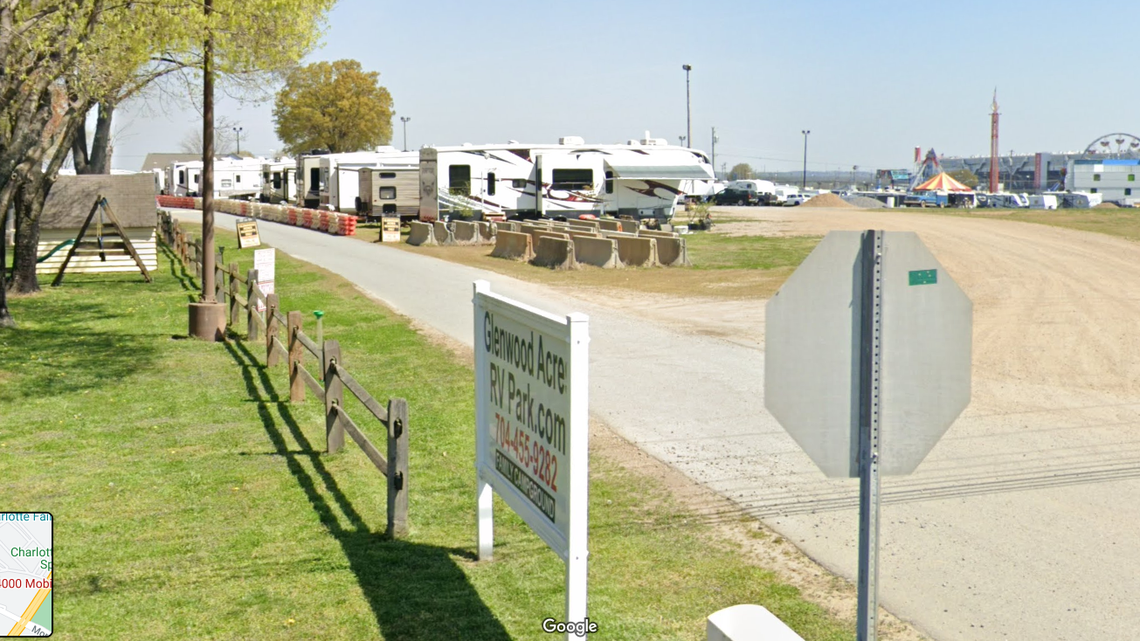 A body was found in a recreational vehicle across from Charlotte Motor Speedway and investigators are calling it a homicide.