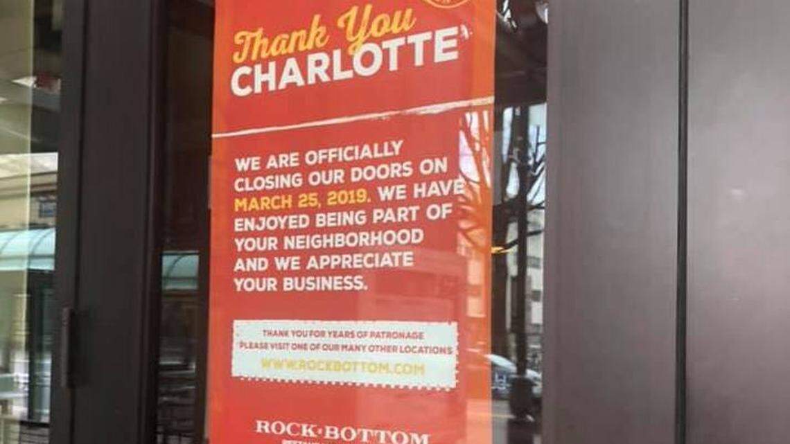Rock Bottom Restaurant & Brewery closed in late March via a notice on the door.