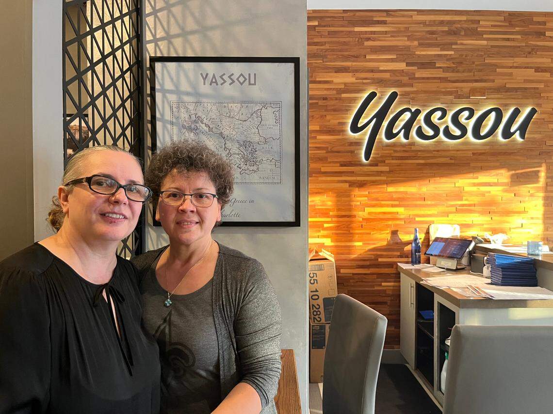 At Yassou Greek, you’ll find co-owners Maria Gabriel and Landa Daglas welcoming customers and ensuring they’re well taken care of.