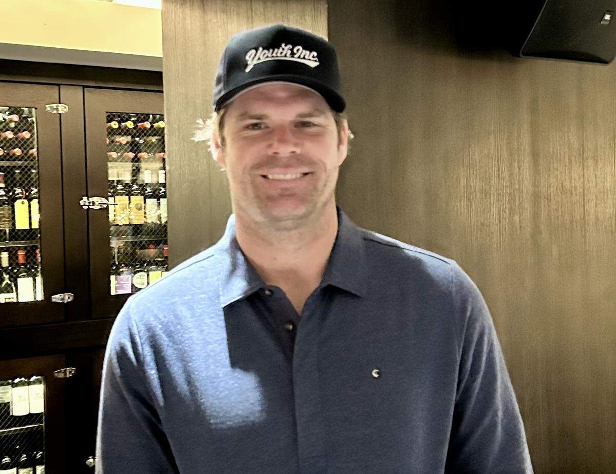 Former Panthers great Greg Olsen at Steak 48 restaurant in Charlotte on Feb. 4, 2026.