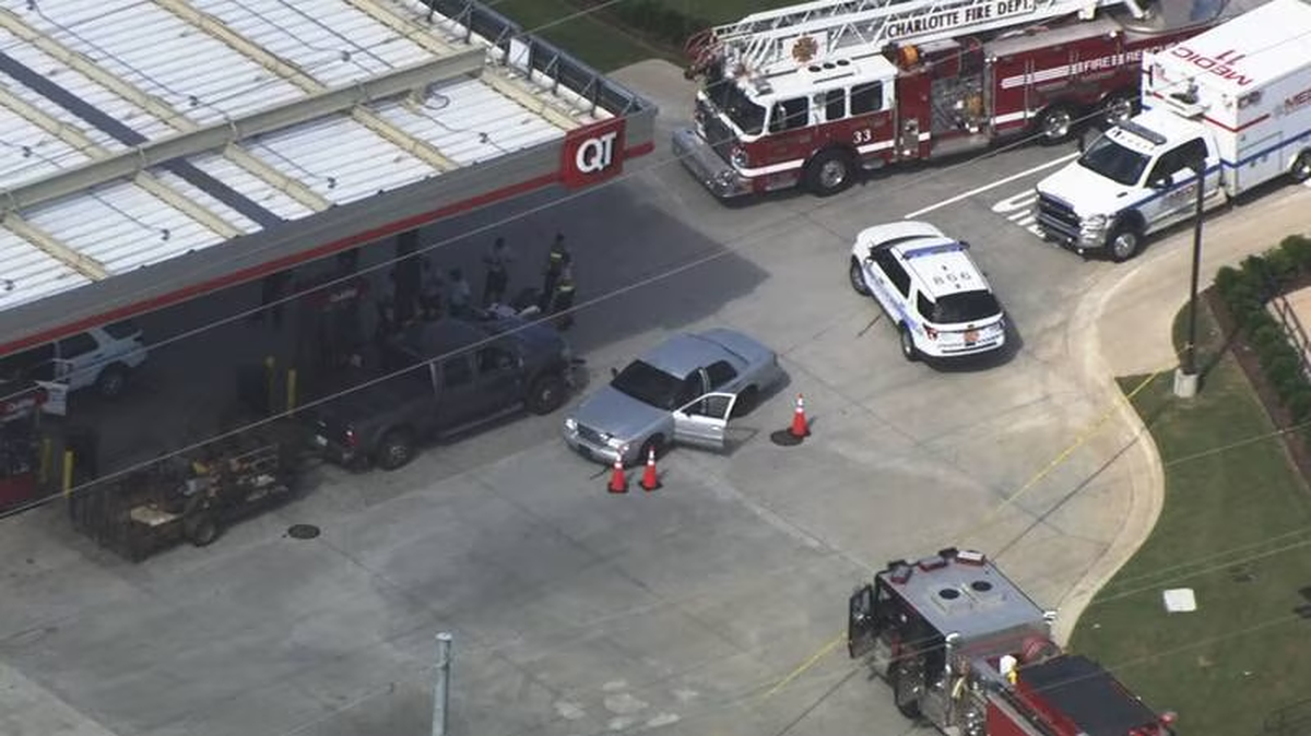 Police were investigating a shooting that killed at least one person at the QuikTrip on Bellhaven Boulevard in northwest Charlotte, N.C, at about 10:40 a.m. on Wednesday, August 16, 2023.