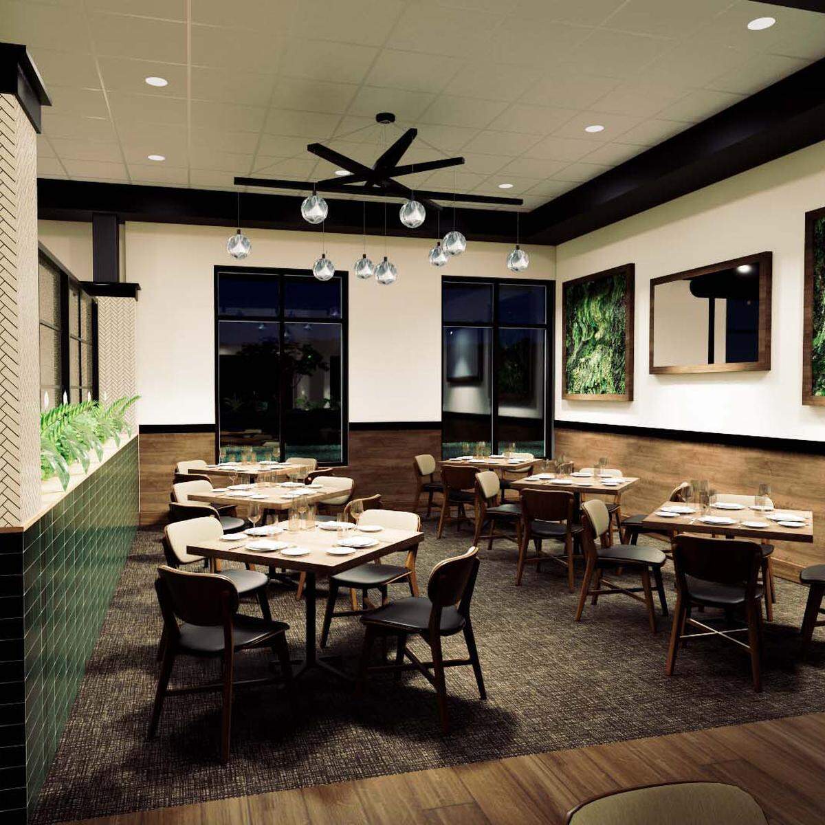 The new Burtons Grill & Bar near Lake Norman will include a 32-seat corner room with direct access to the patio and a 36-seat interior room with A/V capabilities.