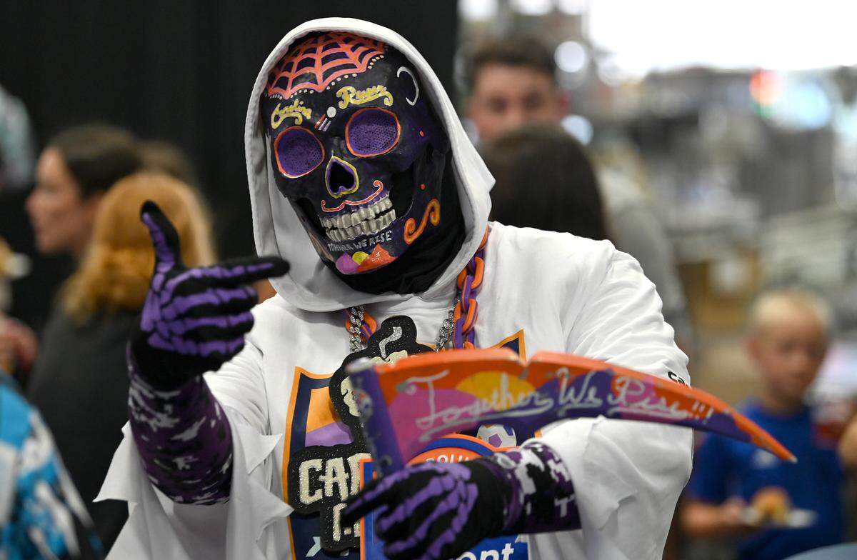 Kevin Weiker aka. The Carolina Reaper attends the Carolina Ascent FC soccer team’s reveal party of their new home and away jerseys on Wednesday, July 10, 2024 at HopFly Brewing in Charlotte, NC.