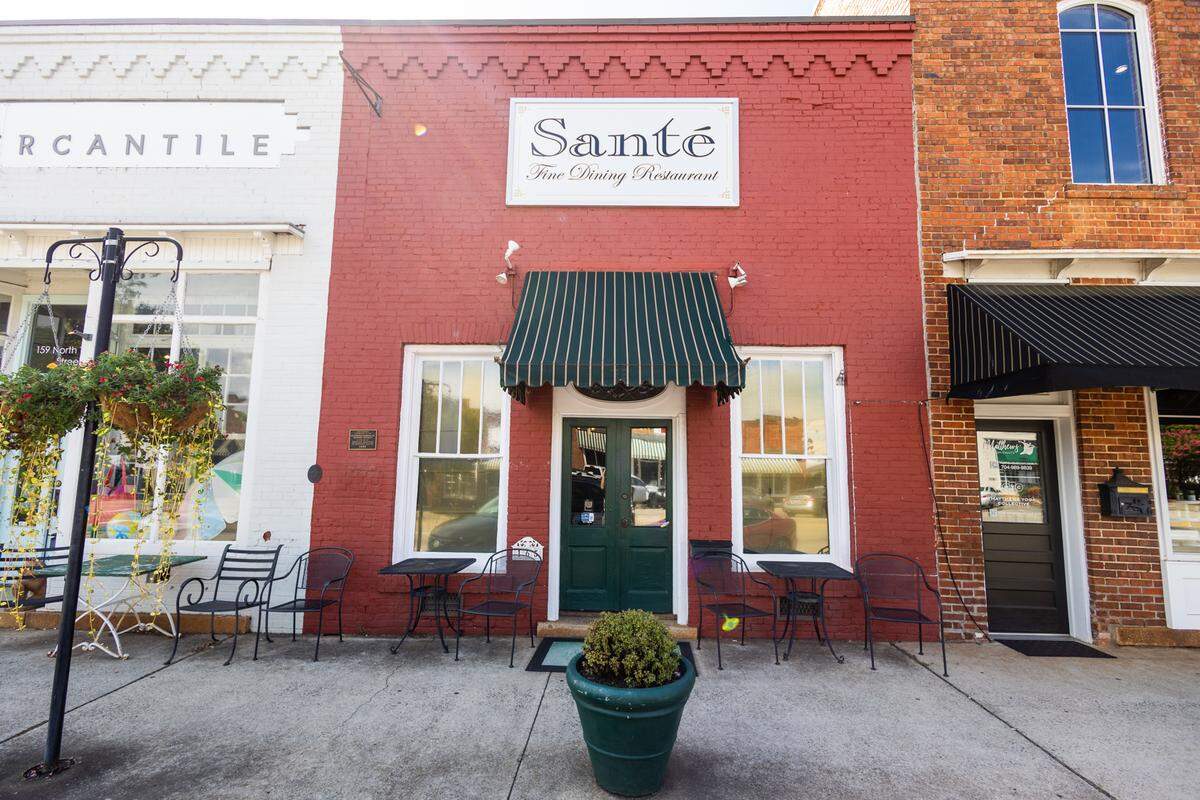 Santé is located at 165 N. Trade St. in Matthews.
