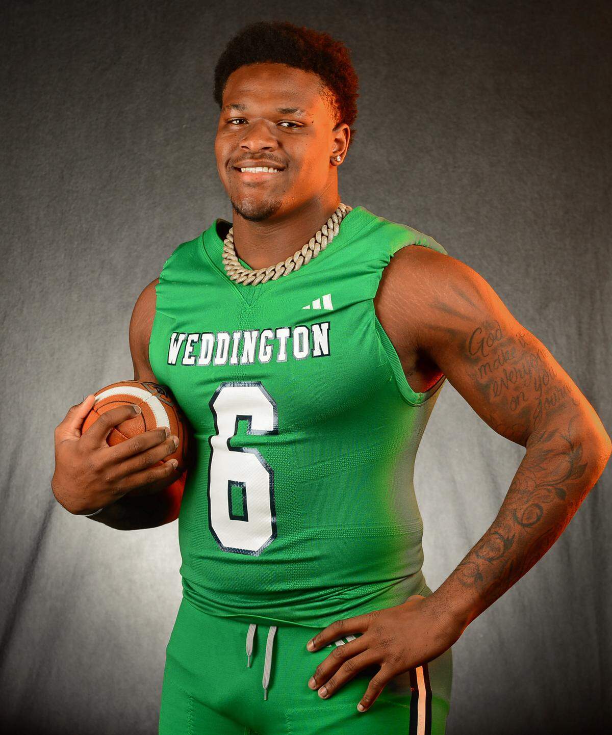 Weddington Warriors defensive lineman Aiden Harris on Tuesday, December 9, 2025.