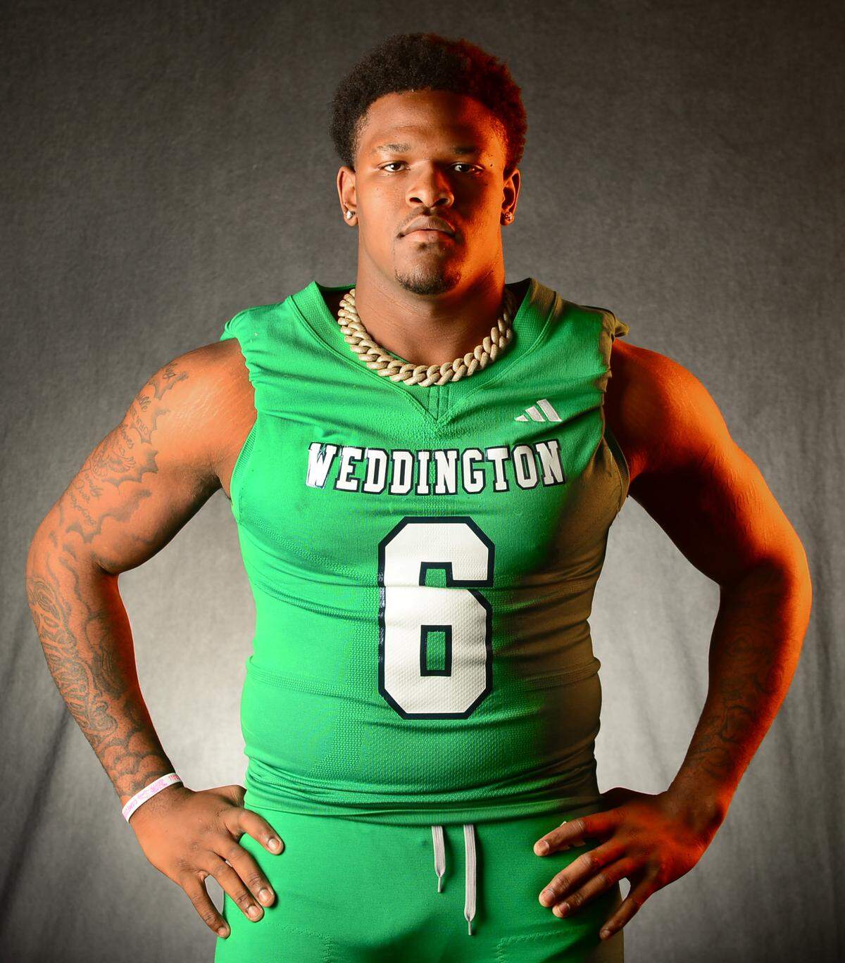 Weddington Warriors defensive lineman Aiden Harris on Tuesday, December 9, 2025.