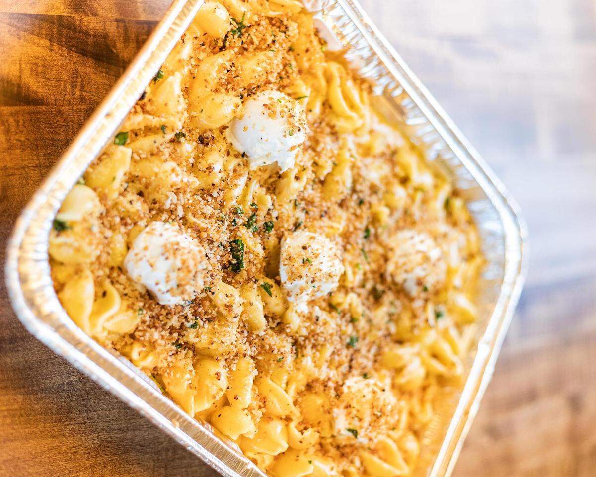 YAFO Kitchen’s Greek Yogurt Mac and Cheese.