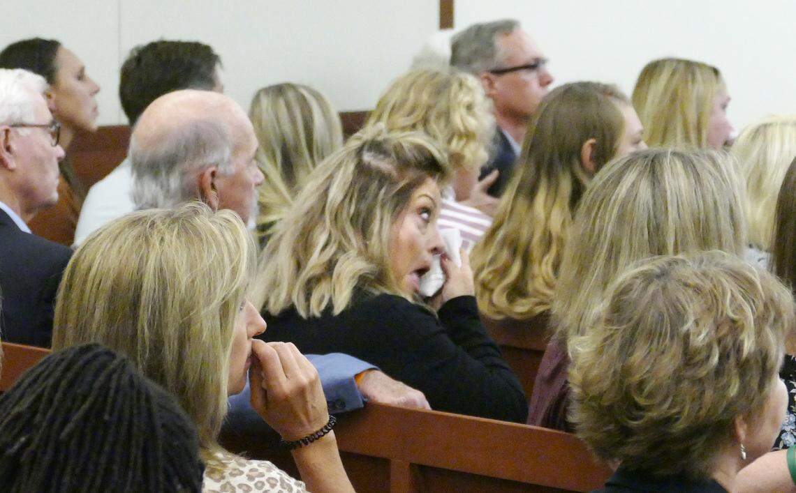 Tears were wiped as families talked about lost loved ones who died during an April shooting at UNC Charlotte by Trystan Terrell. Courtroom 5310 was packed with family, friends. The 22-year-old suspect, former UNC Charlotte student Trystan Andrew Terrell, entered a guilty plea during his arraignment before Superior Court Judge Robert Bell in a Mecklenburg County courtroom. Terrell is accused of killing 19-year-old Reed Parlier of Midland and 21-year-old Riley Howell of Waynesville and of shooting 4 other students. Terrell’s arraignment hearing was held on Thursday, Sept. 19, 2019.