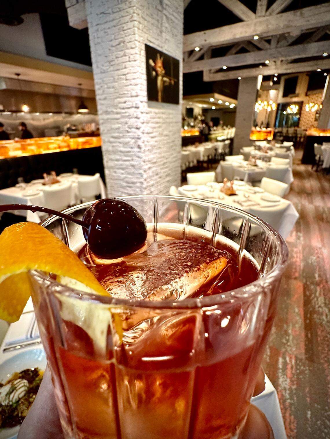 The Fox & Falcon by David Burke is a modern steakhouse at 4905 Ashley Park Lane at Sharon Square in SouthPark.