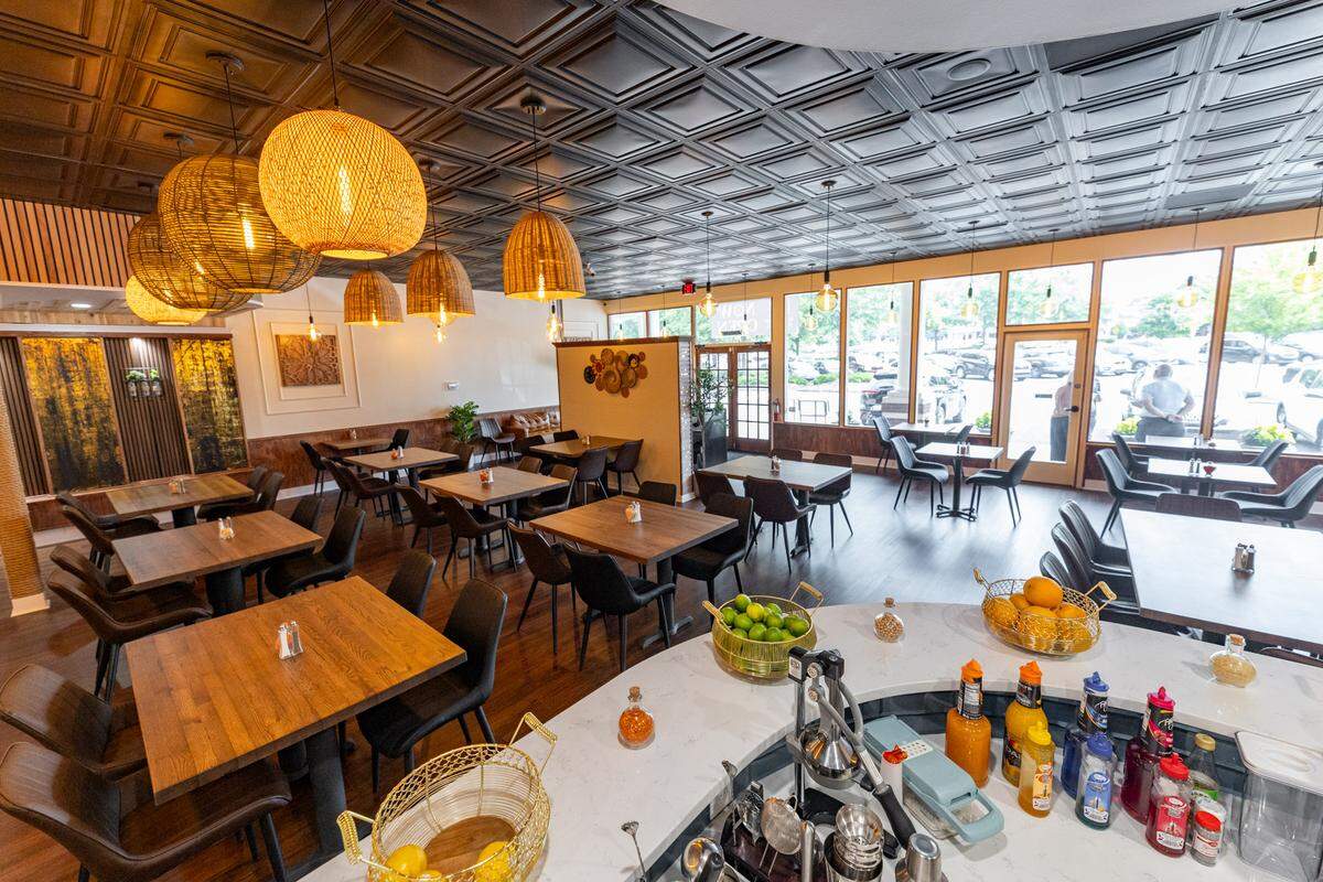The view from the juice bar at Roz Grill.