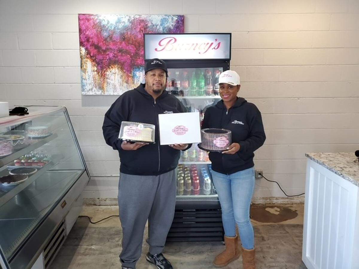 Owners Dwayne and Kimberly Johnson of Burney’s Sweets and More of Charlotte and Waxhaw.